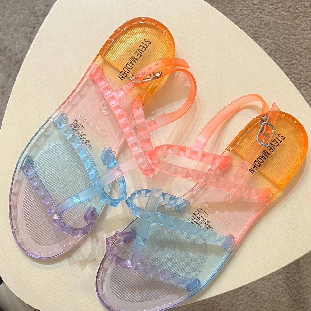 Steve Madden Transparent Multicolor Sandals
